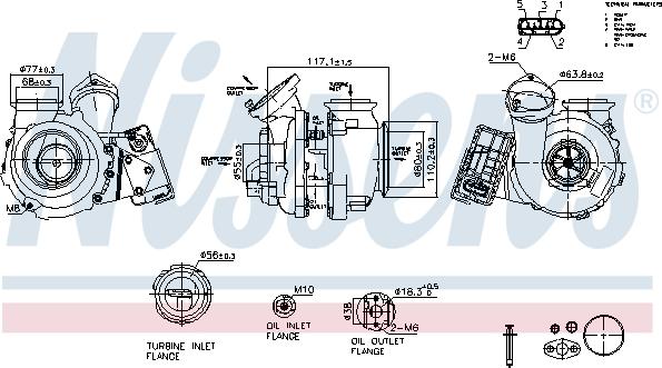 Nissens 93503 - Турбина, компрессор www.autospares.lv