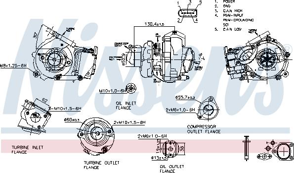 Nissens 93502 - Kompresors, Turbopūte www.autospares.lv