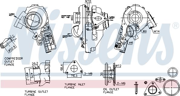 Nissens 93520 - Kompresors, Turbopūte autospares.lv