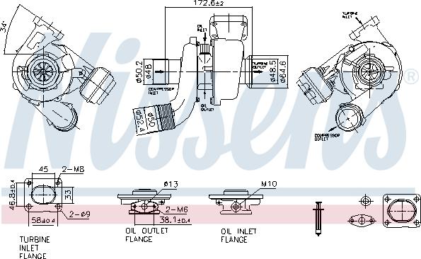 Nissens 93522 - Kompresors, Turbopūte autospares.lv