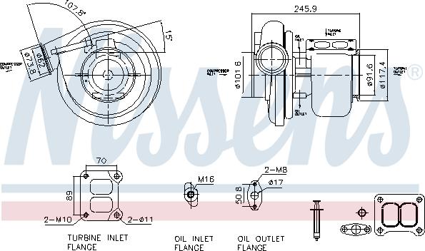 Nissens 93681 - Турбина, компрессор www.autospares.lv