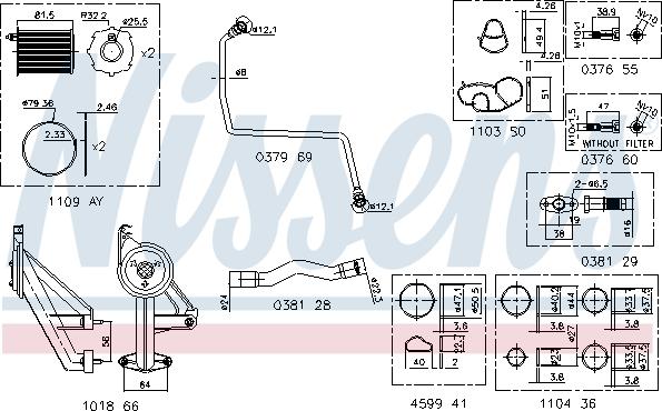 Nissens 9300911 - Montāžas komplekts, Kompresors www.autospares.lv