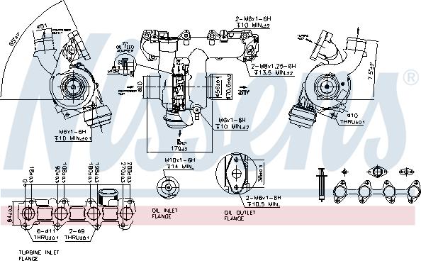 Nissens 93082 - Турбина, компрессор www.autospares.lv