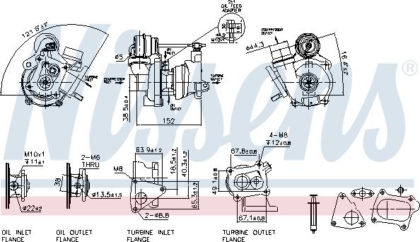 Nissens 93078 - Турбина, компрессор www.autospares.lv