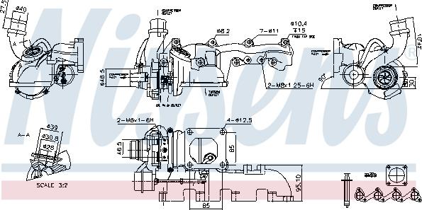 Nissens 93077 - Турбина, компрессор www.autospares.lv