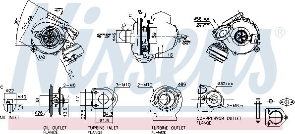 Nissens 93140 - Турбина, компрессор www.autospares.lv