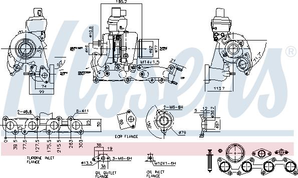 Nissens 93168 - Турбина, компрессор www.autospares.lv