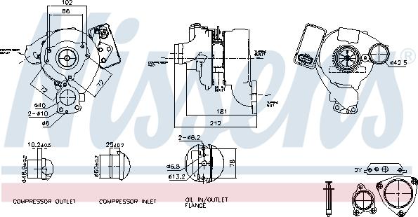 Nissens 93115 - Турбина, компрессор www.autospares.lv