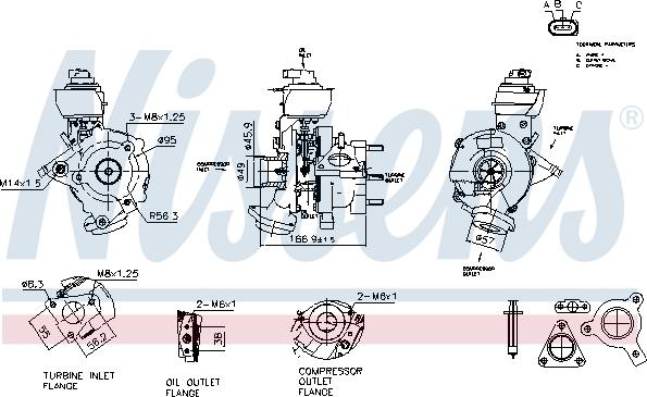 Nissens 93854 - Kompresors, Turbopūte www.autospares.lv