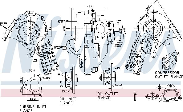 Nissens 93343 - Kompresors, Turbopūte autospares.lv