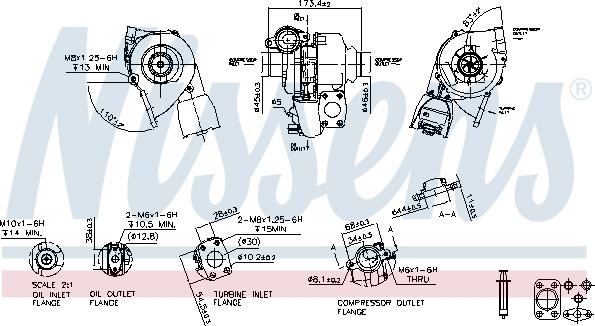 Nissens 93257 - Турбина, компрессор www.autospares.lv