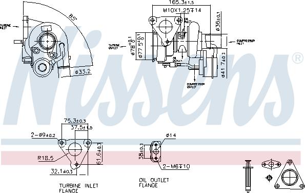 Nissens 93262 - Турбина, компрессор www.autospares.lv