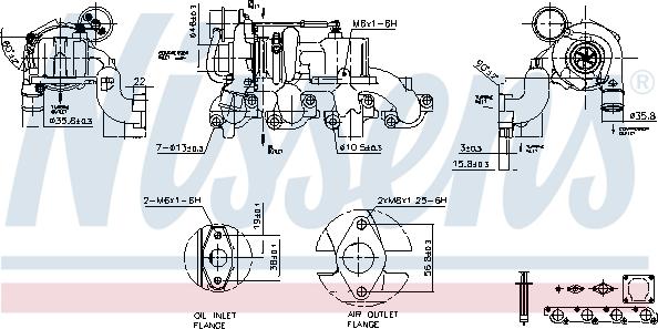 Nissens 93204 - Турбина, компрессор www.autospares.lv