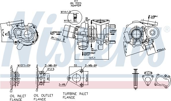 Nissens 93219 - Турбина, компрессор www.autospares.lv