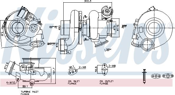 Nissens 93787 - Kompresors, Turbopūte www.autospares.lv