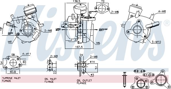 Nissens 93731 - Турбина, компрессор www.autospares.lv