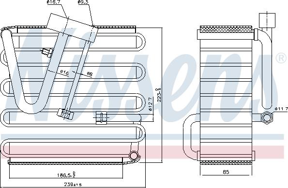 Nissens 92023 - Iztvaikotājs, Gaisa kondicionēšanas sistēma www.autospares.lv