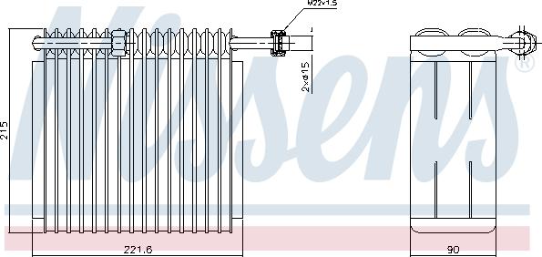 Nissens 92199 - Испаритель, кондиционер www.autospares.lv