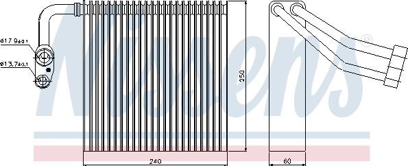 Nissens 92195 - Iztvaikotājs, Gaisa kondicionēšanas sistēma www.autospares.lv