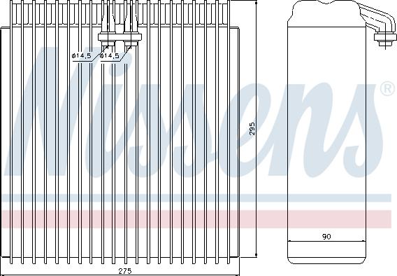 Nissens 92107 - Iztvaikotājs, Gaisa kondicionēšanas sistēma www.autospares.lv