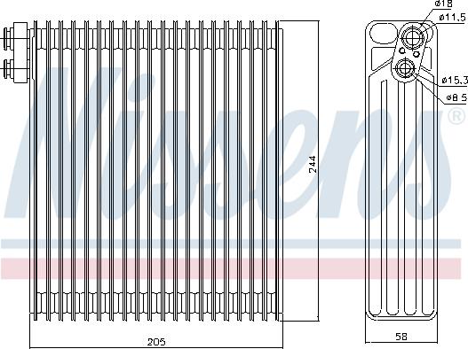 Nissens 92302 - Iztvaikotājs, Gaisa kondicionēšanas sistēma www.autospares.lv