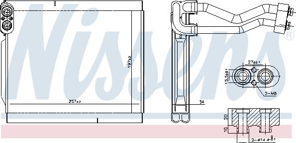 Nissens 92380 - Iztvaikotājs, Gaisa kondicionēšanas sistēma www.autospares.lv