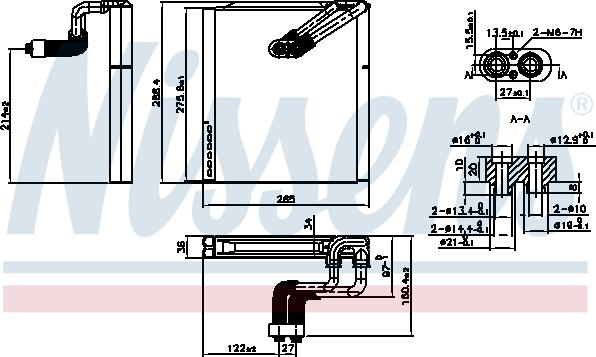 Nissens 92375 - Iztvaikotājs, Gaisa kondicionēšanas sistēma www.autospares.lv