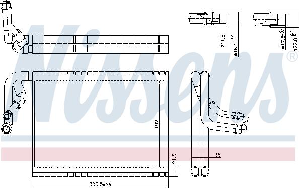 Nissens 92370 - Iztvaikotājs, Gaisa kondicionēšanas sistēma www.autospares.lv