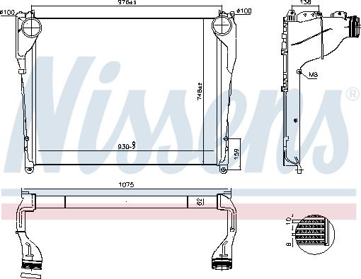 Nissens 97081 - Intercooler, charger www.autospares.lv