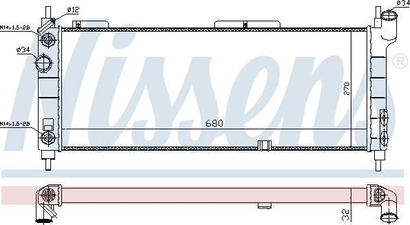 Nissens 699458 - Radiators, Motora dzesēšanas sistēma www.autospares.lv