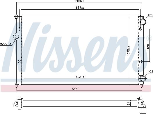 Nissens 694690 - Radiators, Motora dzesēšanas sistēma autospares.lv