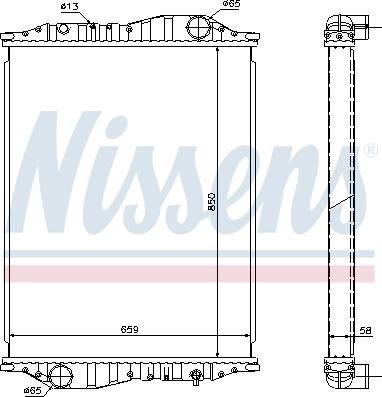 Nissens 69600A - Radiators, Motora dzesēšanas sistēma www.autospares.lv