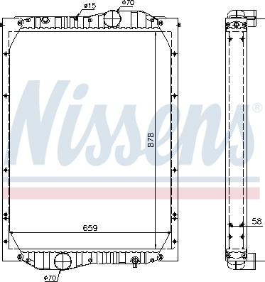 Nissens 69603A - Radiators, Motora dzesēšanas sistēma www.autospares.lv