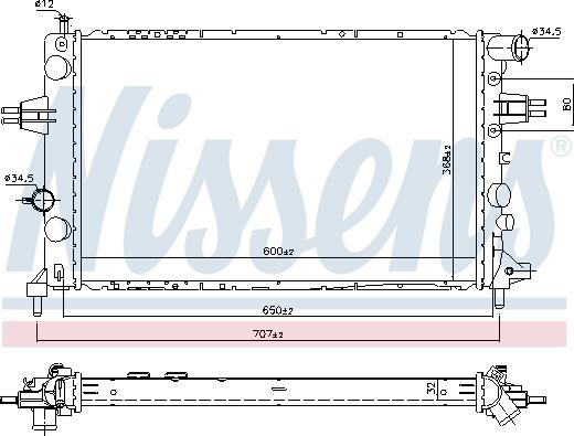 Nissens 690890 - Radiators, Motora dzesēšanas sistēma www.autospares.lv