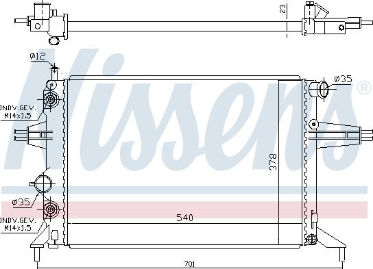 Nissens 691447 - Radiators, Motora dzesēšanas sistēma www.autospares.lv