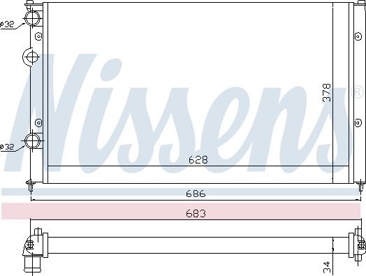 Nissens 693922 - Radiators, Motora dzesēšanas sistēma autospares.lv