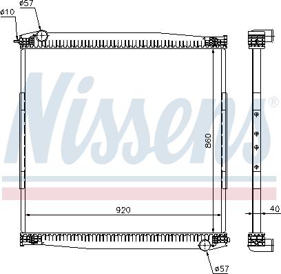 Nissens 640690 - Radiators, Motora dzesēšanas sistēma www.autospares.lv