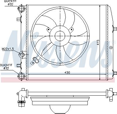 Nissens 64103 - Radiators, Motora dzesēšanas sistēma www.autospares.lv