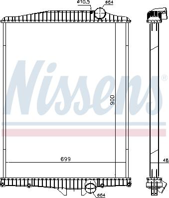 Nissens 654630 - Radiators, Motora dzesēšanas sistēma www.autospares.lv