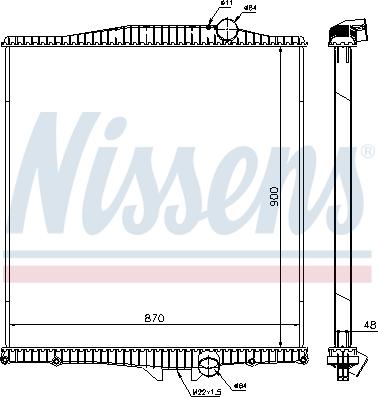 Nissens 654620 - Radiators, Motora dzesēšanas sistēma www.autospares.lv