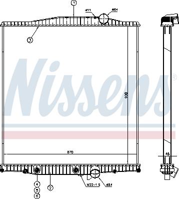 Nissens 654720 - Radiators, Motora dzesēšanas sistēma www.autospares.lv