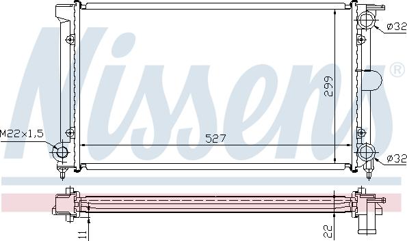 Nissens 691722 - Radiators, Motora dzesēšanas sistēma autospares.lv