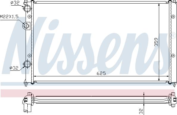 Nissens 652551 - Radiators, Motora dzesēšanas sistēma autospares.lv