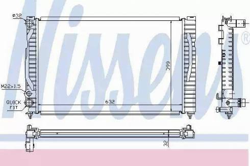 Nissens 60491A - Radiators, Motora dzesēšanas sistēma www.autospares.lv