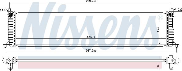 Nissens 606454 - Radiators, Motora dzesēšanas sistēma www.autospares.lv