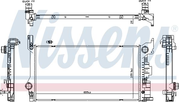 Nissens 606565 - Radiators, Motora dzesēšanas sistēma www.autospares.lv