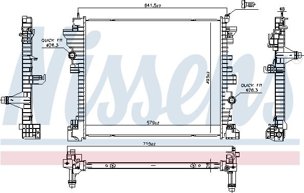 Nissens 606568 - Radiators, Motora dzesēšanas sistēma www.autospares.lv