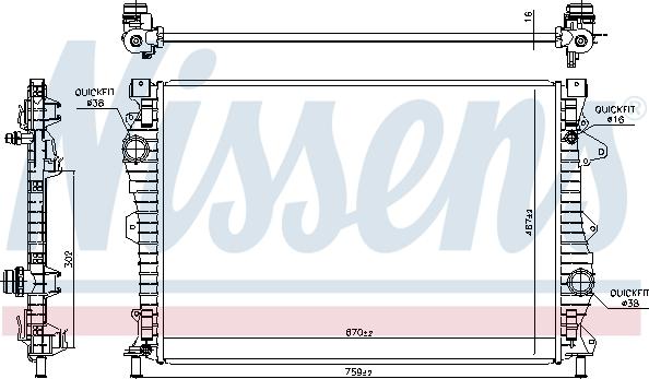 Nissens 606681 - Radiators, Motora dzesēšanas sistēma www.autospares.lv