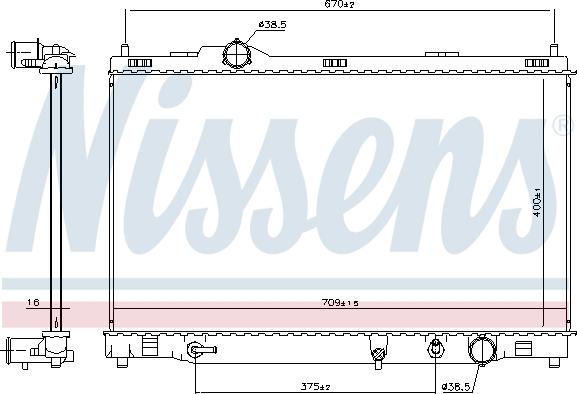 Nissens 606167 - Radiators, Motora dzesēšanas sistēma www.autospares.lv