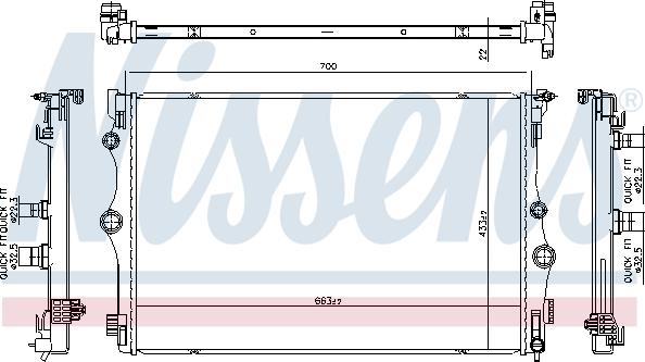 Nissens 606815 - Radiators, Motora dzesēšanas sistēma www.autospares.lv